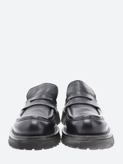 Moma - 1EW143 Penny Loafers in Navy Cusna