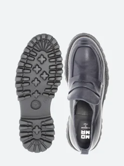 Moma - 1EW143 Penny Loafers in Navy Cusna