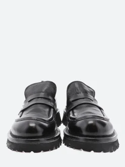 Moma - 1EW143 Penny Loafers in Nero Cusna