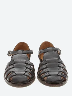 Moma - 1GS326 Fisherman Sandal in Nero Cusna