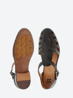 Moma - 1GS326 Fisherman Sandal in Nero Cusna