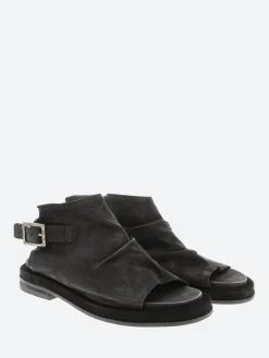 Moma - 1GS320 High Vamp Sandals in Nero Oxide