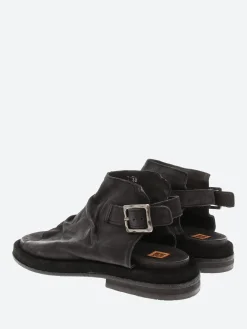 Moma - 1GS320 High Vamp Sandals in Nero Oxide