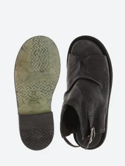 Moma - 1GS320 High Vamp Sandals in Nero Oxide