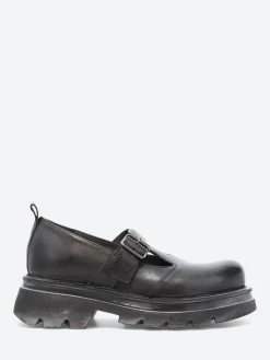MOMA - 76402L Buckle Strap Loafer in Nero Cusna