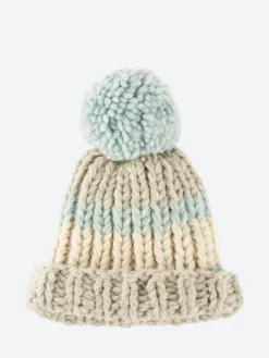 Myssy - Lumi Toque in Light Grey and Frozen Blue