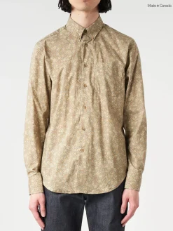 Naked & Famous - Easy Shirt Bell Flowers in Cinnamon