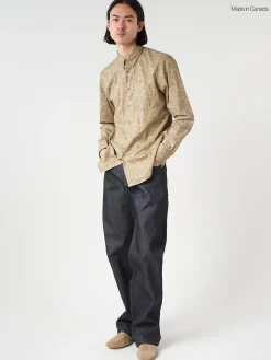 Naked & Famous - Easy Shirt Bell Flowers in Cinnamon