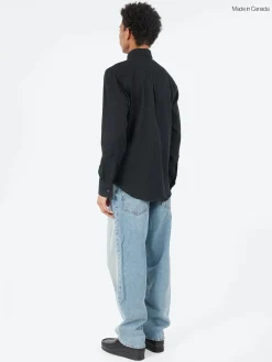 Naked and Famous - Double Weave Slub Gauze Easy Shirt in Black