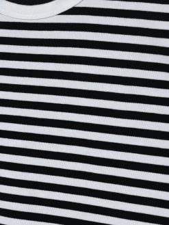 Nanamica - Coolmax Stripe Jersey Tee in Black and White