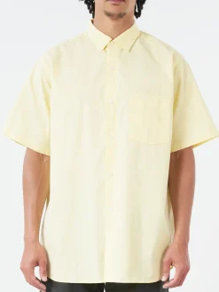 Nanamica - Regular Collar Wind S/S Shirt in Light Yellow