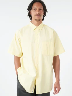 Nanamica - Regular Collar Wind S/S Shirt in Light Yellow