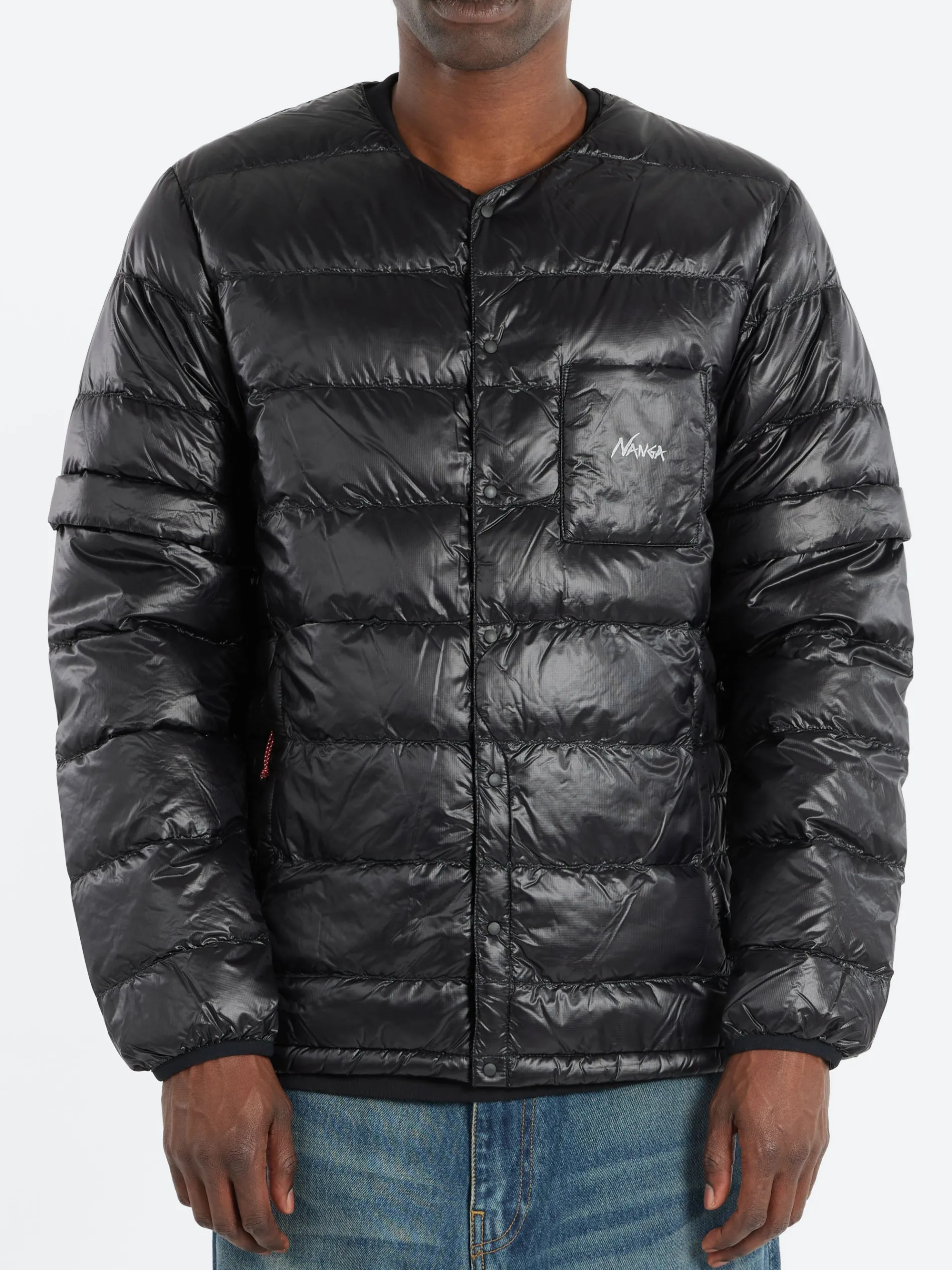 NANGA - Inner Down Cardigan in Black