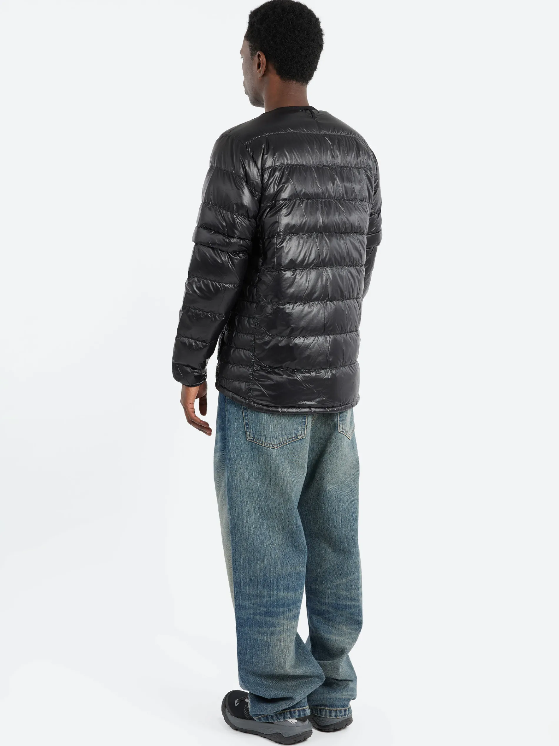 NANGA - Inner Down Cardigan in Black