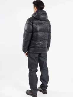 NANGA - Mountain Lodge Down Hoodie in Black