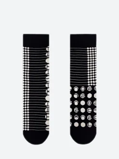 2nd PALETTE - City Dot Sock in Black/White