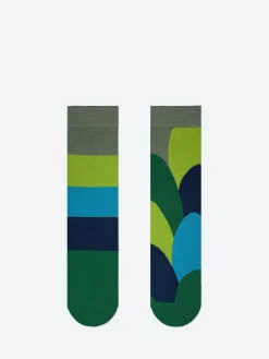 2nd PALETTE - Full Spring Sock in Blue and Green