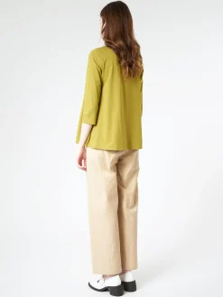 Neirami - 3/4 Sleeve T-Shirt in Foglia