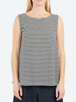 Neirami - A-Line Stripe Tank Top in Nero