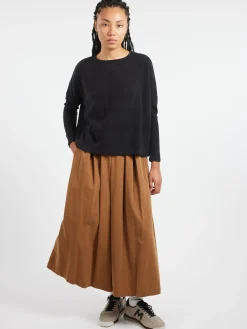 Neirami - Big Neck Boxy Shirt in Nero