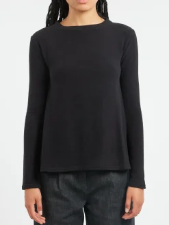 Neirami - Boat Neck Sweater in Nero