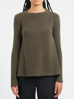 Neirami - Boat Neck Sweater in Muschio