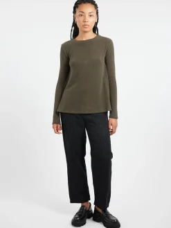 Neirami - Boat Neck Sweater in Muschio