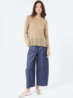 Neirami - Elastic Pleat Trousers in Blue