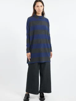 Neirami - High Neck Shirt in Carbone