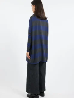 Neirami - High Neck Shirt in Carbone