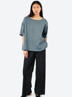 Neirami - Lino Wide Shirt in Shadow