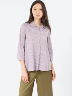 Neirami - V-Neck Blouse in Riga Iris