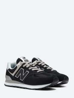 New Balance - 574 Evergreen Green Leaf in Black with White
