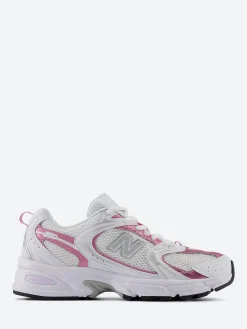 New Balance - 530 in White with Pink