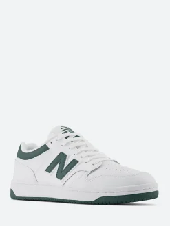 New Balance - 480 in White with Nightwatch Green