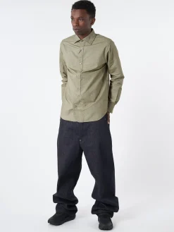 Nigel Cabourn - British Officers Shirt in Dark Green