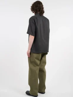 Nigel Cabourn - Open Collar Shirt in Charcoal