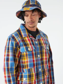 Nigel Cabourn x Original Madras Trading Company - Bucket Hat in Blue