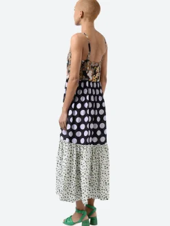 No.6 - Eden Dress in Black Floral Lilac Combo