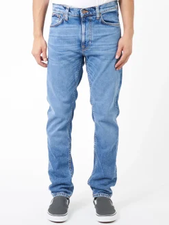Nudie Jeans - Lean Dean in Lost Orange (Light Blue Wash)