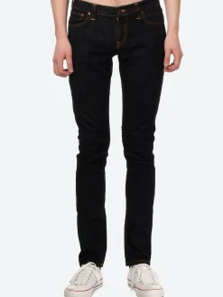 Nudie Jeans - Tight Long John in Organic Twill Rinsed (Black)