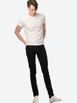 Nudie Jeans - Tight Long John in Organic Twill Rinsed (Black)