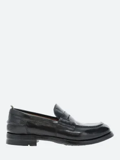 Officine Creative - Balance 011 Penny Loafers in Nero Bufalo