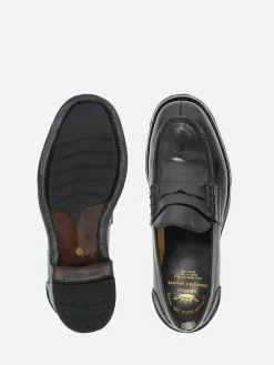 Officine Creative - Balance 011 Penny Loafers in Nero Bufalo