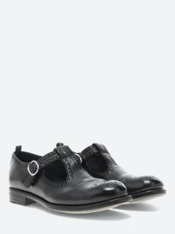 Officine Creative - Calixte 080 T-Bar Shoes in Nero Ignis
