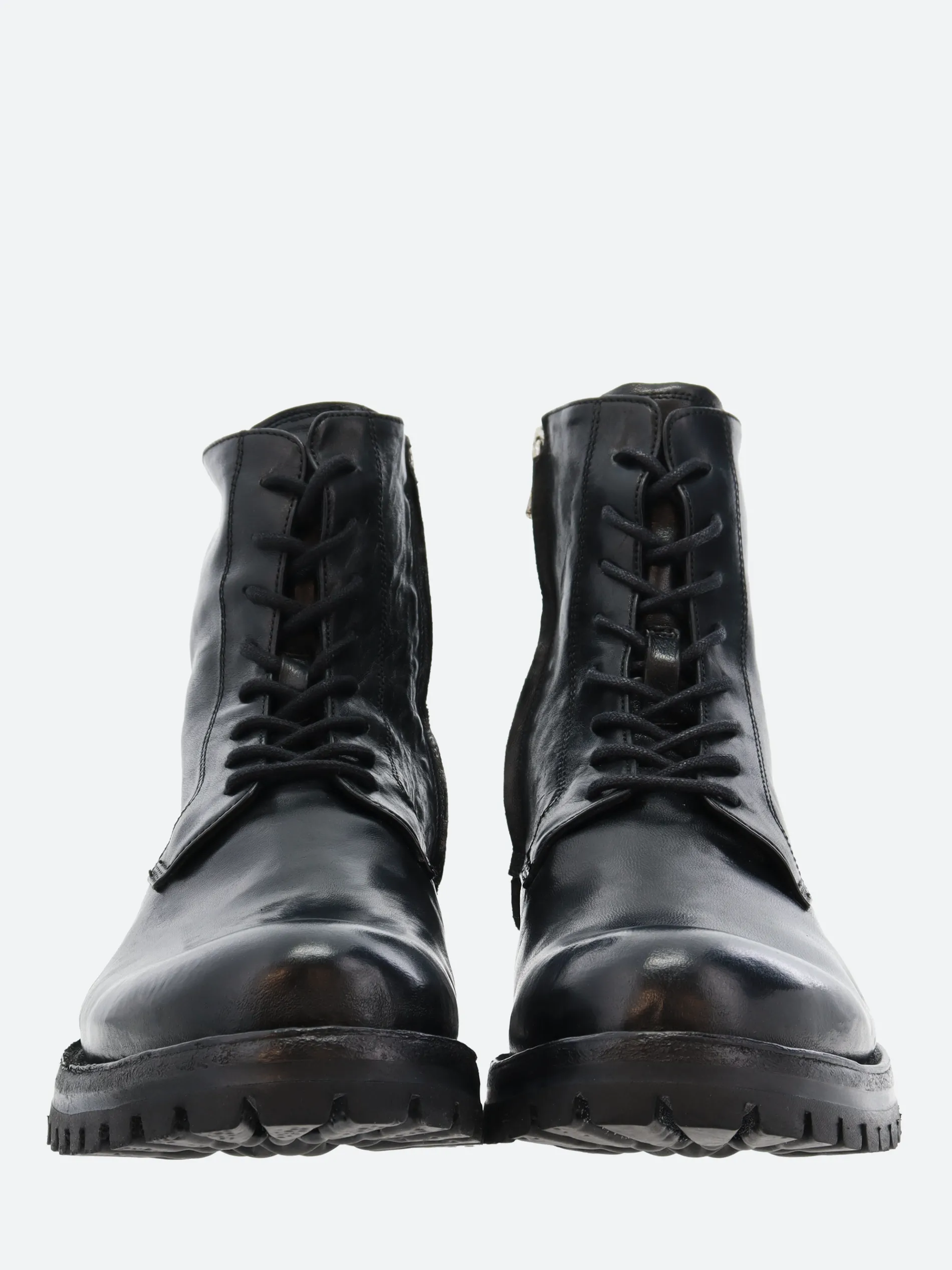 Officine Creative - Ikonic 001 Lace Up Boots in Nero Novak