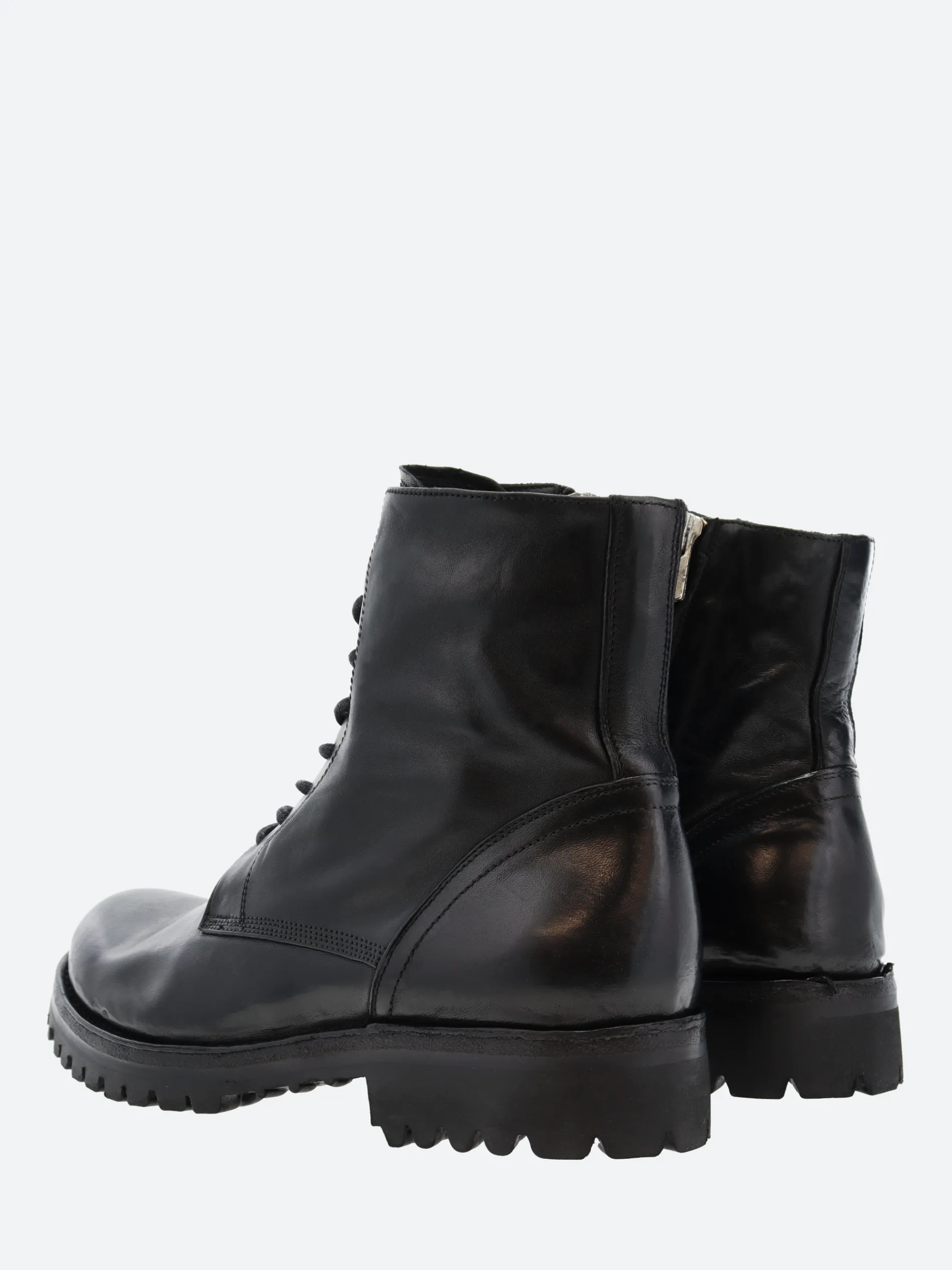 Officine Creative - Ikonic 001 Lace Up Boots in Nero Novak