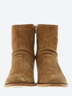 Officine Creative - Josee 006 Zipped Ankle Boots in Sigaro Oliver