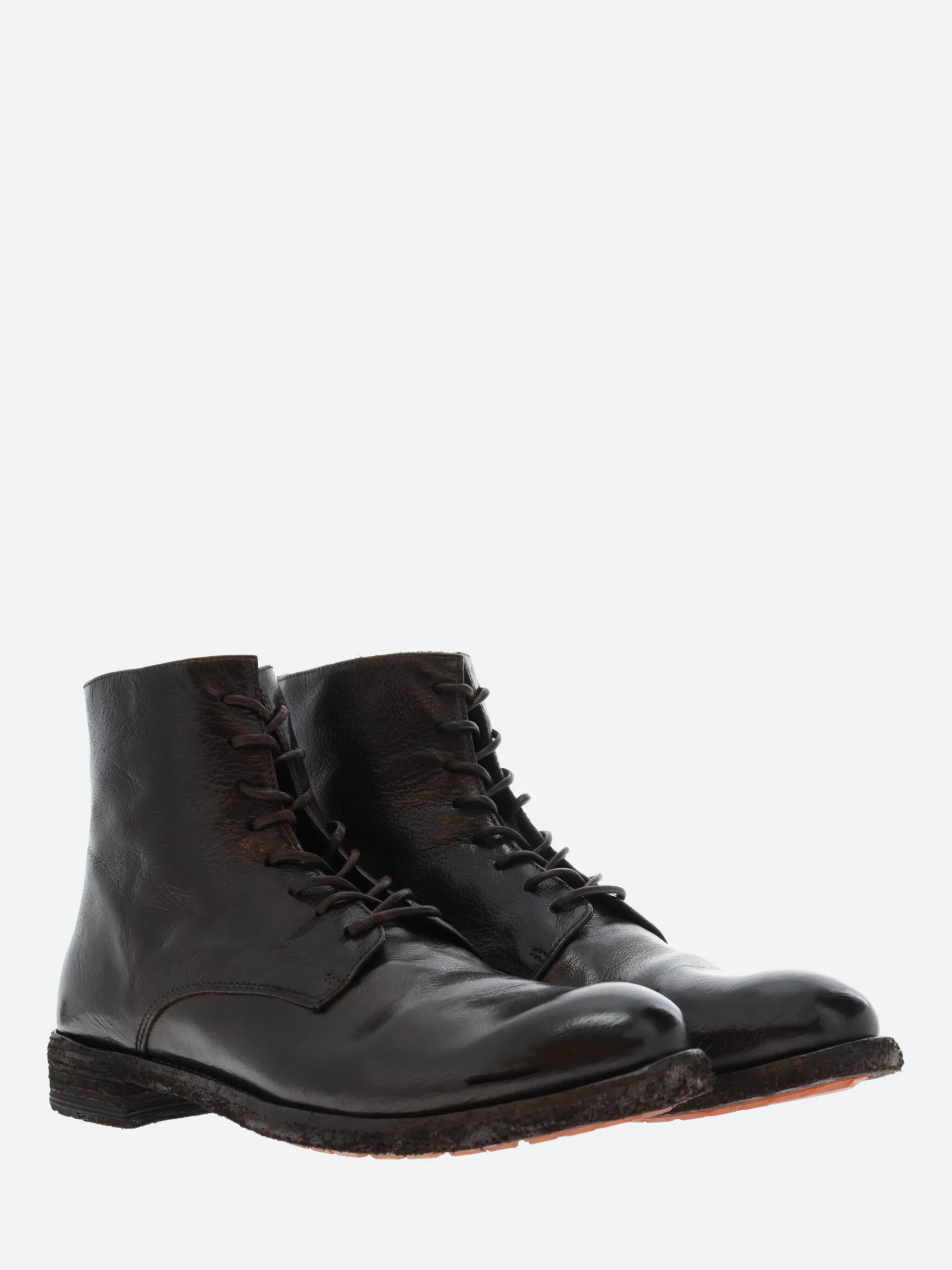 Officine Creative - Lexikon 123 Zipped Ankle Boots in Ebano Ignis
