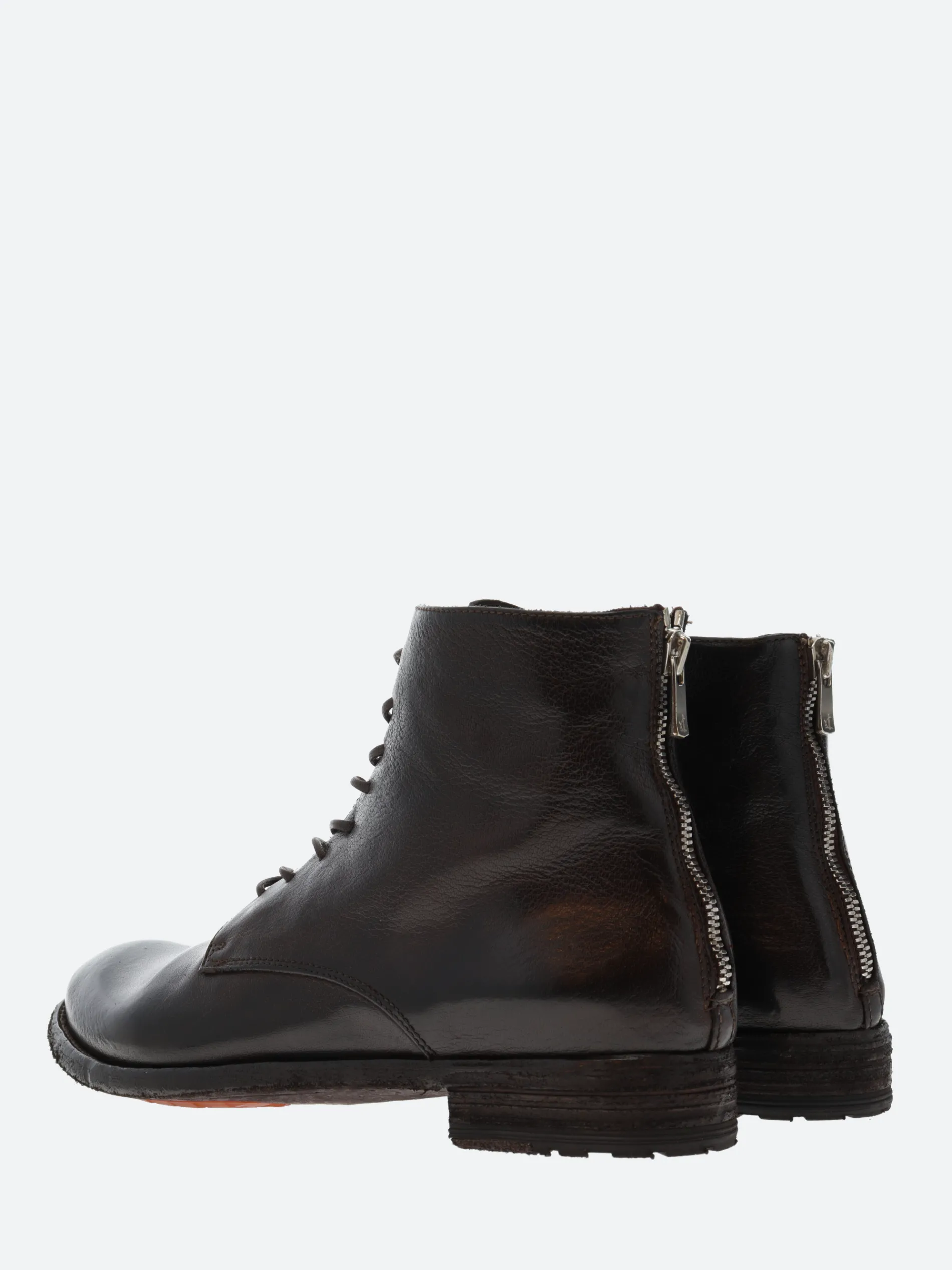 Officine Creative - Lexikon 123 Zipped Ankle Boots in Ebano Ignis